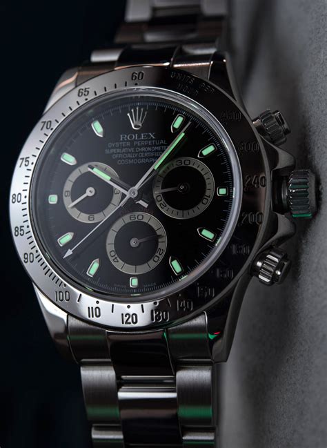 rolex daytona black dial for sale|rolex daytona 116520 40 mm.